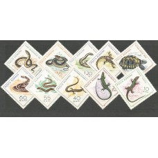 Rumania - Correo 1965 Yvert 2100/9 ** Mnh Fauna. Reptiles