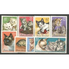 Rumania - Correo 1965 Yvert 2110/7 ** Mnh Fauna. Gatos