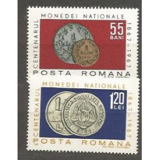 Rumania - Correo 1967 Yvert 2299/300 ** Mnh Numismatica