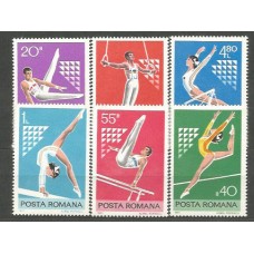 Rumania - Correo 1977 Yvert 3065/70 ** Mnh Deportes Gimnasia