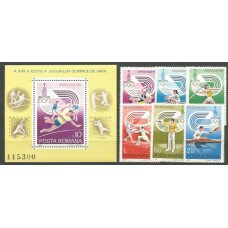 Rumania - Correo 1980 Yvert 3289/94+H,144 ** Mnh Juegos Olimpicos de Moscu