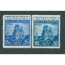 Rumania - Correo 1937 Yvert 523/4 * Mh