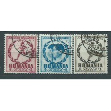 Rumania - Correo 1947 Yvert 999/1001 usado Deportes