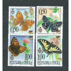 República Serbia (de Bosnia) - Correo Yvert 185/8 ** Mnh Fauna mariposas