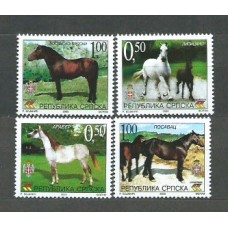 República Serbia (de Bosnia) - Correo Yvert 255/58 ** Mnh Fauna caballos
