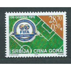 Serbia Montenegro - Correo Yvert 3040 ** Mnh Deportes fútbol