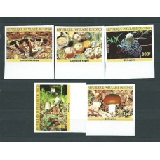 Congo Frances - Correo 1985 Yvert 764/68 sin dentar ** Mnh  Setas