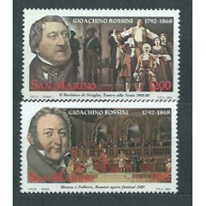 San Marino - Correo 1992 Yvert 1286/7 ** Mnh Rossini música