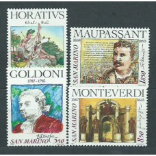 San Marino - Correo 1993 Yvert 1344/7 ** Mnh Autores y compositores