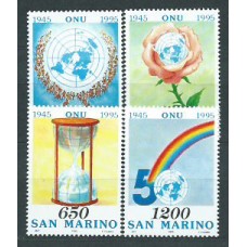 San Marino - Correo 1995 Yvert 1398/401 ** Mnh ONU