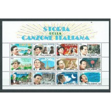 San Marino - Correo 1996 Yvert 1457/68 ** Mnh Canción italiana