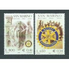 San Marino - Correo 2000 Yvert 1676/7 ** Mnh Club Rotary