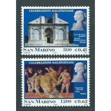 San Marino - Correo 2001 Yvert 1725/6 ** Mnh Templo de Malatesta