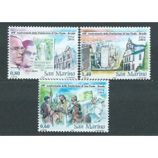 San Marino - Correo 2004 Yvert 1951/3 ** Mnh Ciudad de Sao Paulo