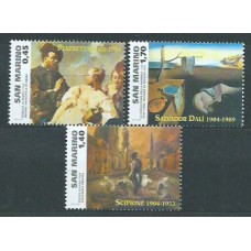 San Marino - Correo 2004 Yvert 1965/7 ** Mnh Pinturas