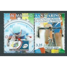 San Marino - Correo 2008 Yvert 2142/3 ** Mnh Deportes ciclismo