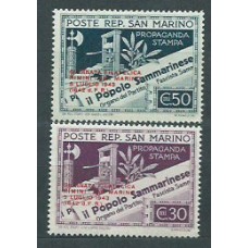 San Marino - Correo 1943 Yvert 233A/B ** Mnh