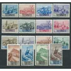 San Marino - Correo 1949-50 Yvert 320/33 ** Mnh Vistas