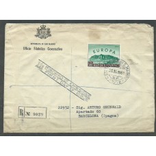 San Marino - Correo 1961 Yvert 523 Sobre 1er Dia