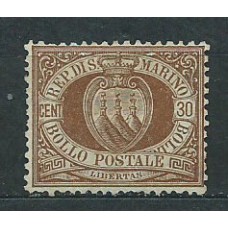 San Marino - Correo 1877-90 Yvert 6 (*) Mng