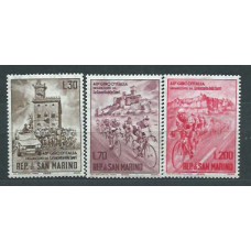 San Marino - Correo 1965 Yvert 642/4 ** Mnh Deportes ciclismo