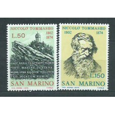 San Marino - Correo 1974 Yvert 883/4 ** Mnh Niccolo Tommaseo