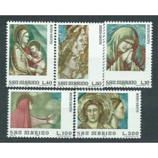 San Marino - Correo 1975 Yvert 893/7 ** Mnh Fresco de Giotto