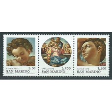 San Marino - Correo 1975 Yvert 905/7 ** Mnh Navidad