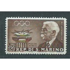 San Marino - Aereo Yvert 116 ** Mnh Pierre de Coubertein