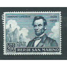 San Marino - Aereo Yvert 118 ** Mnh Lincoln