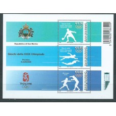 San Marino - Hojas Yvert 42 ** Mnh Olimpiadas de Pekin