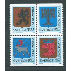 Suecia - Correo 1984 Yvert 1260/3 ** Mnh escudos