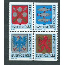 Suecia - Correo 1985 Yvert 1312/5 ** Mnh Escudos