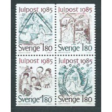 Suecia - Correo 1985 Yvert 1342/5 ** Mnh Navidad