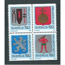 Suecia - Correo 1986 Yvert 1368/71 ** Mnh Escudos