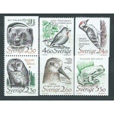 Suecia - Correo 1989 Yvert 1502/7 ** Mnh Fauna aves