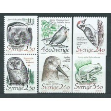 Suecia - Correo 1989 Yvert 1502/7 ** Mnh Fauna aves