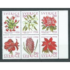 Suecia - Correo 1990 Yvert 1625/30 ** Mnh Flores