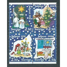 Suecia - Correo 1991 Yvert 1677/80 ** Mnh Navidad