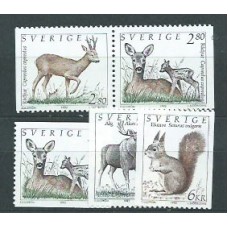 Suecia - Correo 1992 Yvert 1686/6A ** Mnh Fauna