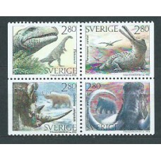 Suecia - Correo 1992 Yvert 1720/3 ** Mnh Fauna prehistorica