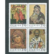 Suecia - Correo 1992 Yvert 1730/3 ** Mnh Navidad iconos