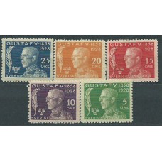 Suecia - Correo 1928 Yvert 206/10 * Mh Gustavo V