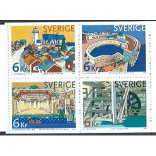 Suecia - Correo 2001 Yvert 2197/200 ** Mnh Patrimonio mundial