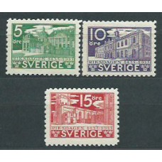 Suecia - Correo 1935 Yvert 229/31a * Mh Parlamento