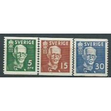 Suecia - Correo 1938 Yvert 254/6 * Mh Gustavo V