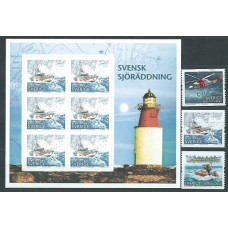 Suecia - Correo 2007 Yvert 2562/4+H,35 ** Mnh Barcos