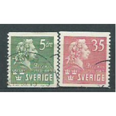 Suecia - Correo 1940 Yvert 279/80  usado Mikael Bellman poeta