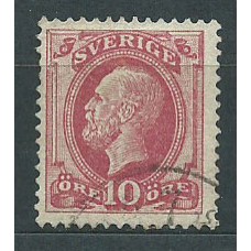 Suecia - Correo 1885 Yvert 28 usado Oscar II