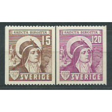 Suecia - Correo 1941 Yvert 290/1 ** Mnh Santa Brigitte